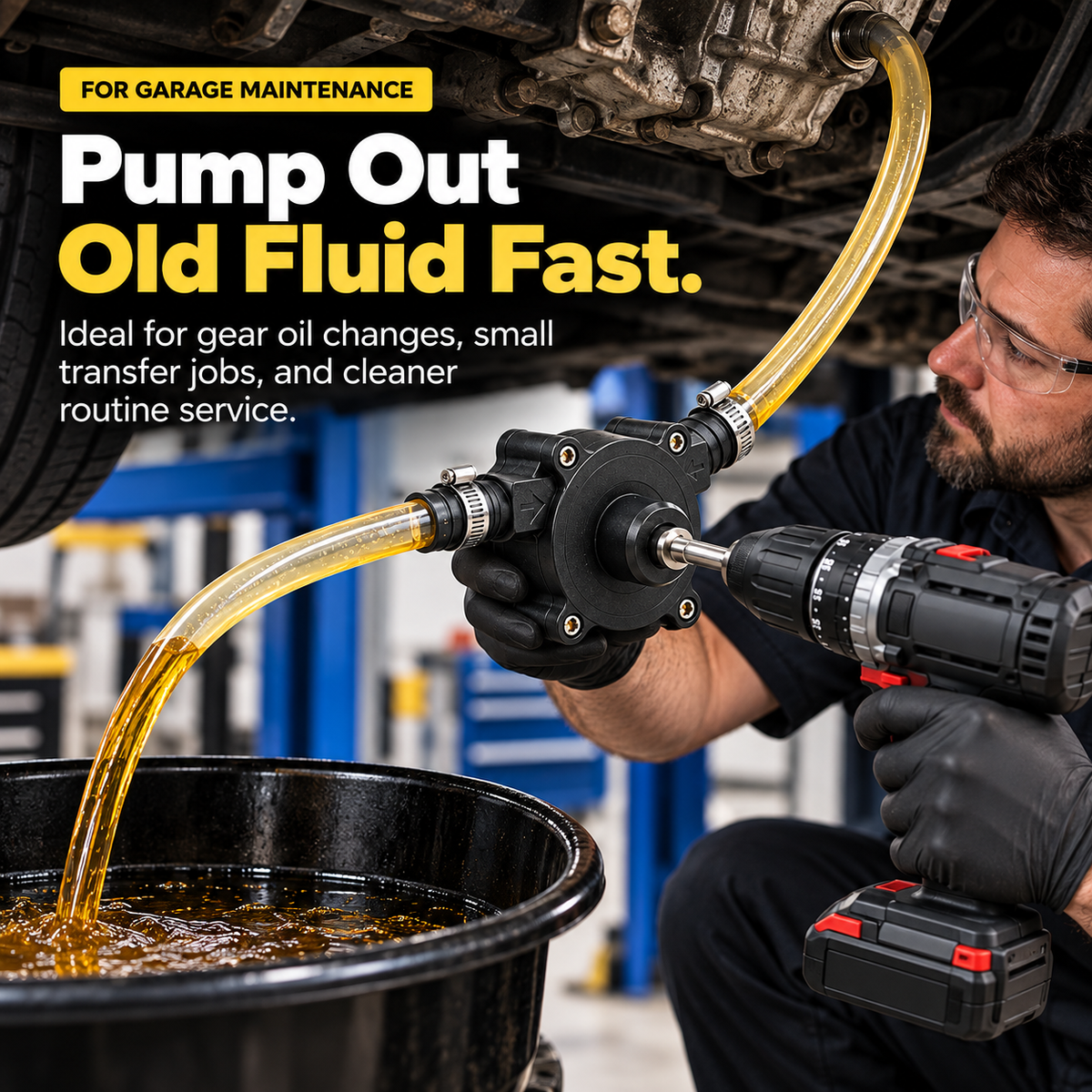 🔧 Drill-Powered Transfer Pump