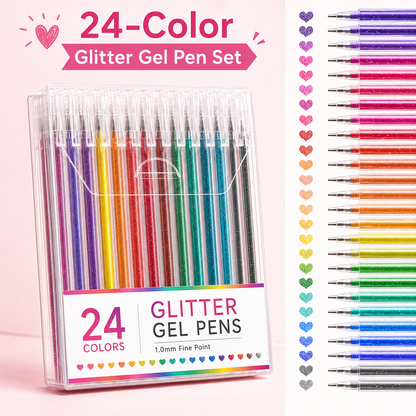 🎨Sparkle Deal Vibrant Glitter Gel Pens for Coloring, Drawing & Creative Fun