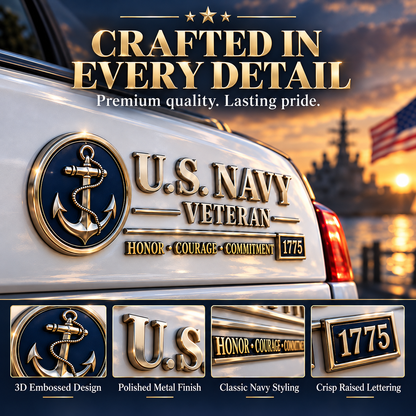 ⚓3D Adhesive Badge, No-Drill Military-Inspired Car & Truck Decoration