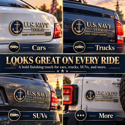 3D Adhesive Badge, No-Drill Military-Inspired Car & Truck Decoration