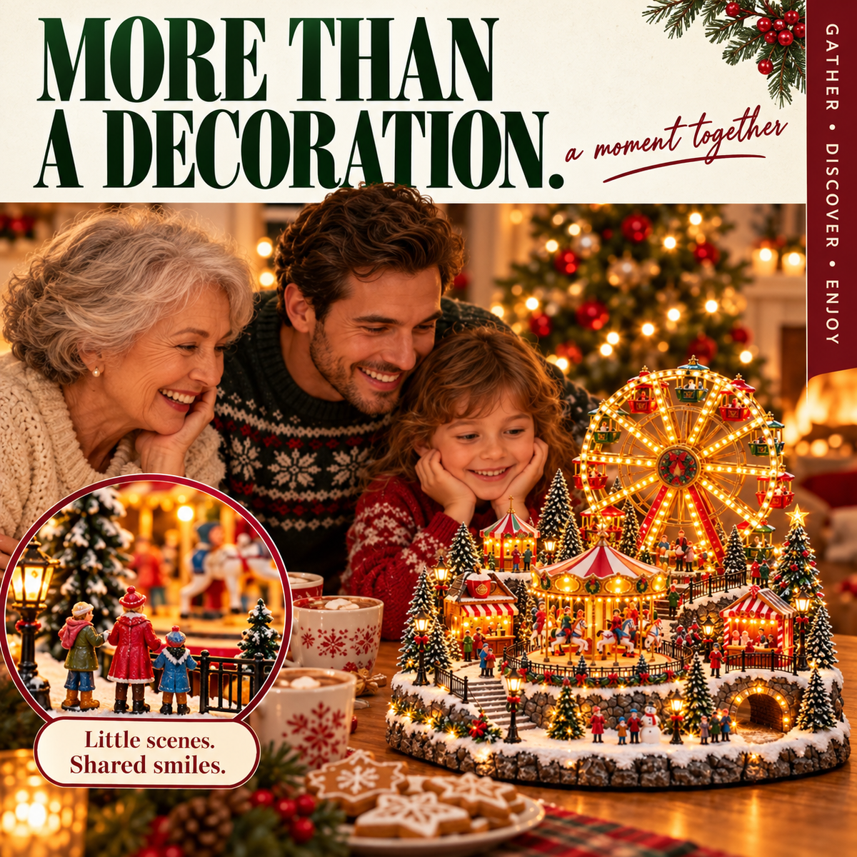 🎄 Magical Christmas Village™ – Lighted Animated Winter Wonderland Holiday Decoration
