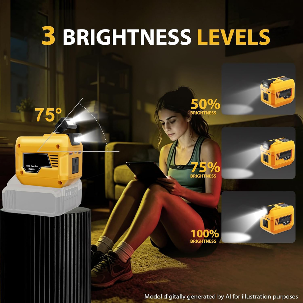 🛠️250W Power Inverter Compatible with DeWALT 20V Battery Converter