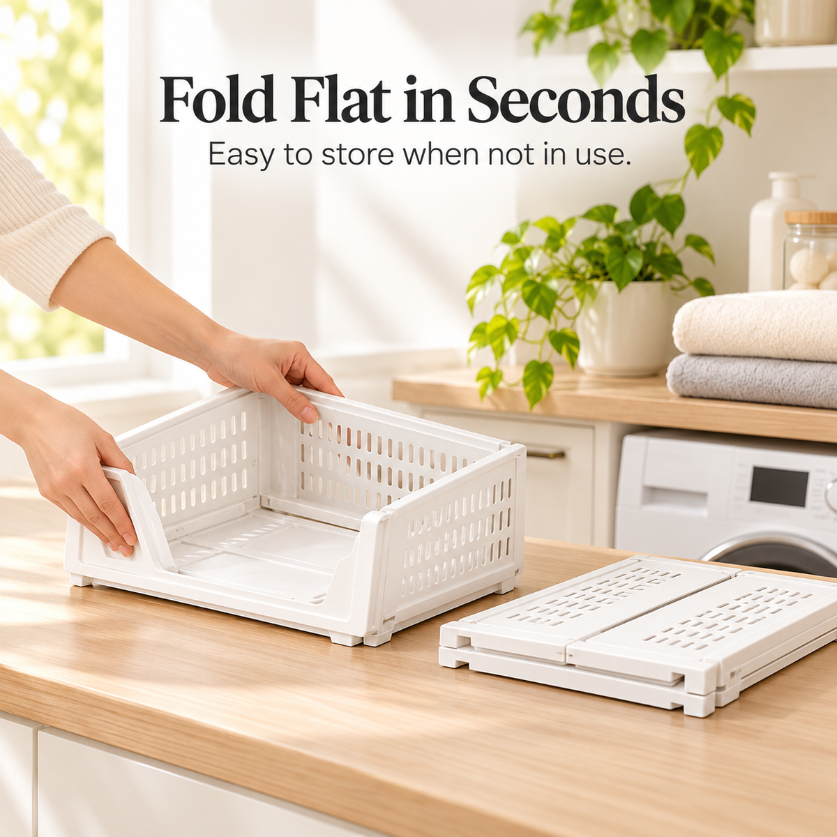 🧺5 Pack Closet Organizers Stackable Storage Box