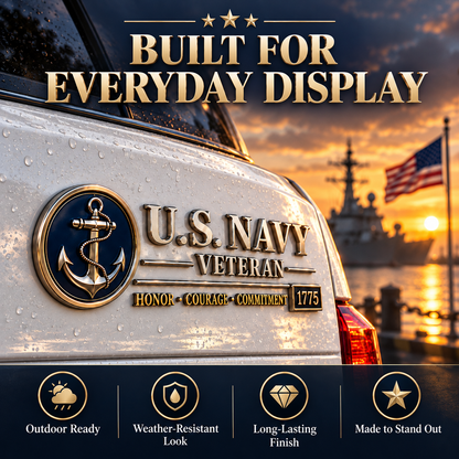 3D Adhesive Badge, No-Drill Military-Inspired Car & Truck Decoration