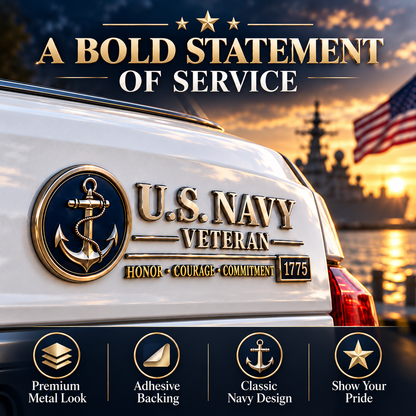⚓3D Adhesive Badge, No-Drill Military-Inspired Car & Truck Decoration