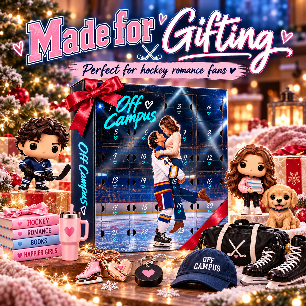 🏒 Off Campus 24-Day Collectible Surprise Calendar💗 – Hockey Romance Mini Figures & Gift Set！！！🎁