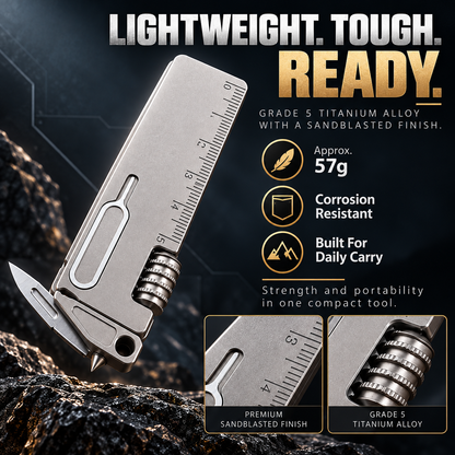 Titanium 10-in-1 Pocket Multi-Tool for Everyday Carry