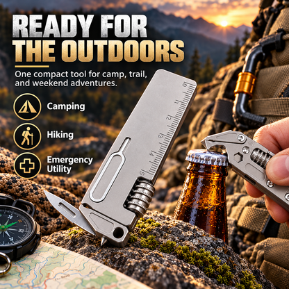 Titanium 10-in-1 Pocket Multi-Tool for Everyday Carry