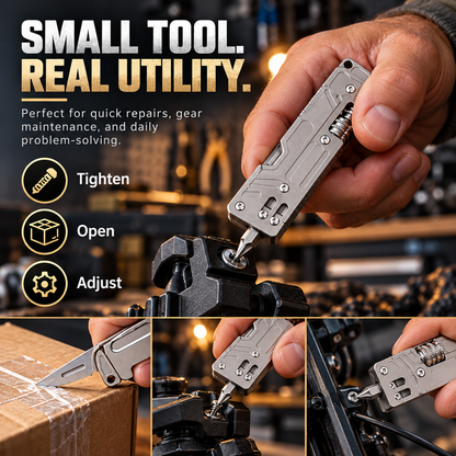 Titanium 10-in-1 Pocket Multi-Tool for Everyday Carry