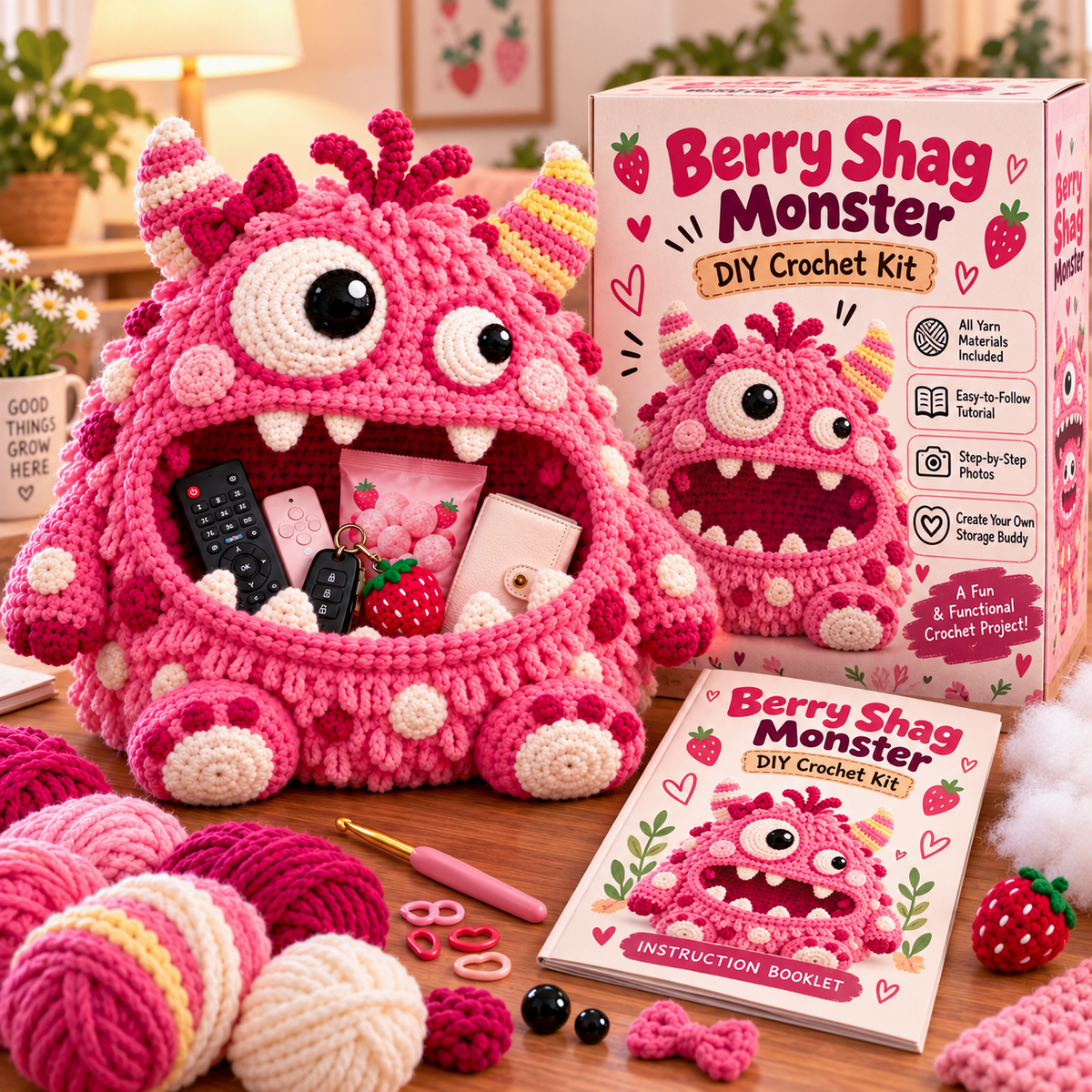 Clutter Munchers Hungry Monster DIY Crochet Storage Buddies 👾🧶