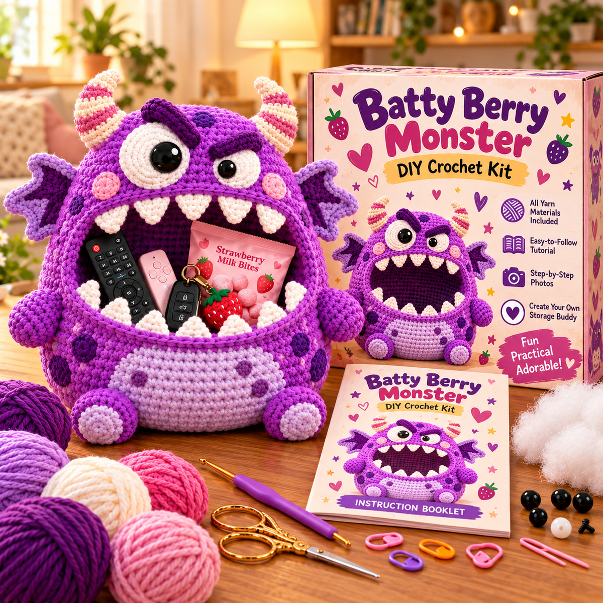 Clutter Munchers Hungry Monster DIY Crochet Storage Buddies 👾🧶