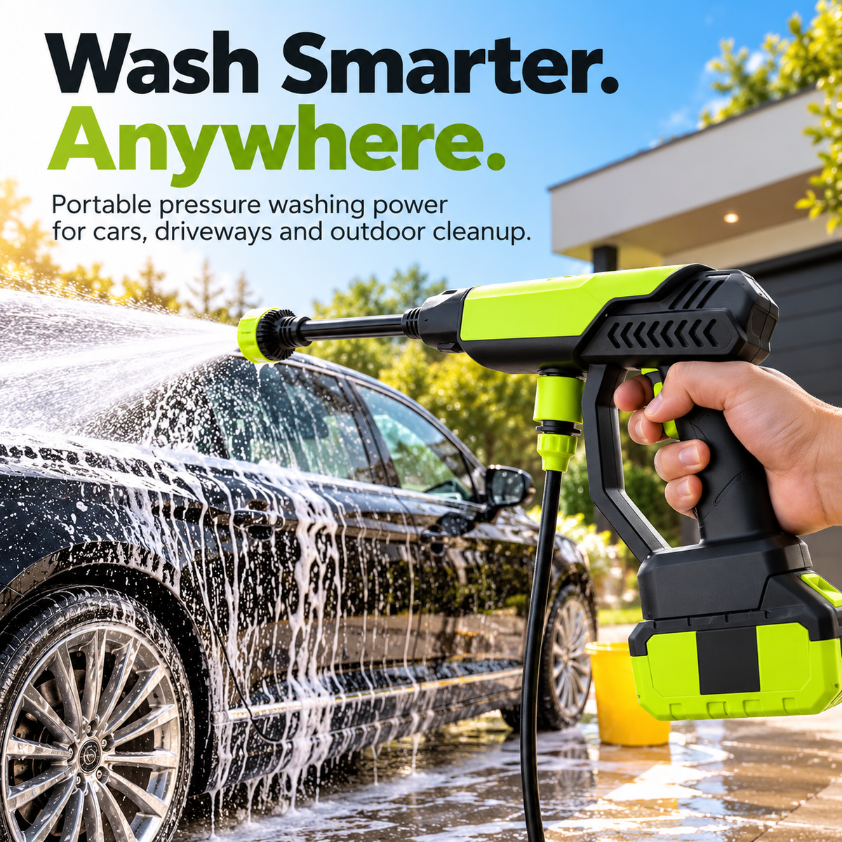 🚗 Portable Cordless Pressure Washer Gun™ – Powerful Car Wash & Outdoor Cleaning Made Easy!