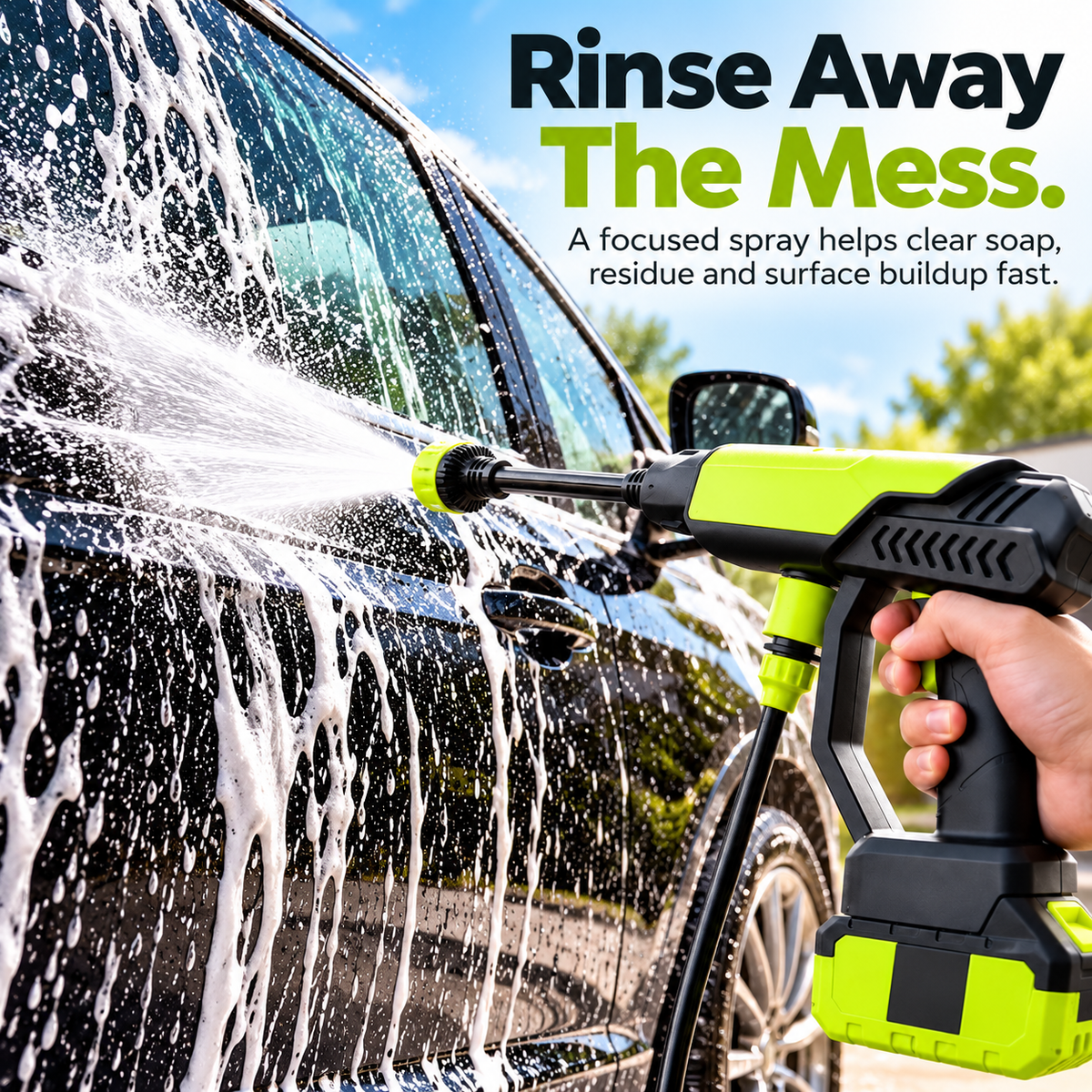 🚗 Portable Cordless Pressure Washer Gun™ – Powerful Car Wash & Outdoor Cleaning Made Easy!