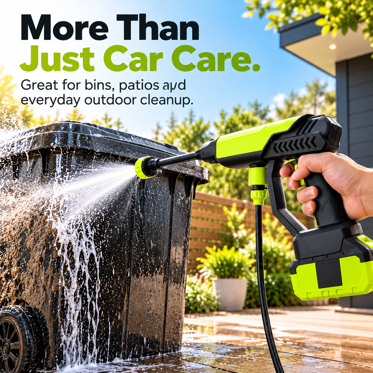 🚗 Portable Cordless Pressure Washer Gun™ – Powerful Car Wash & Outdoor Cleaning Made Easy!