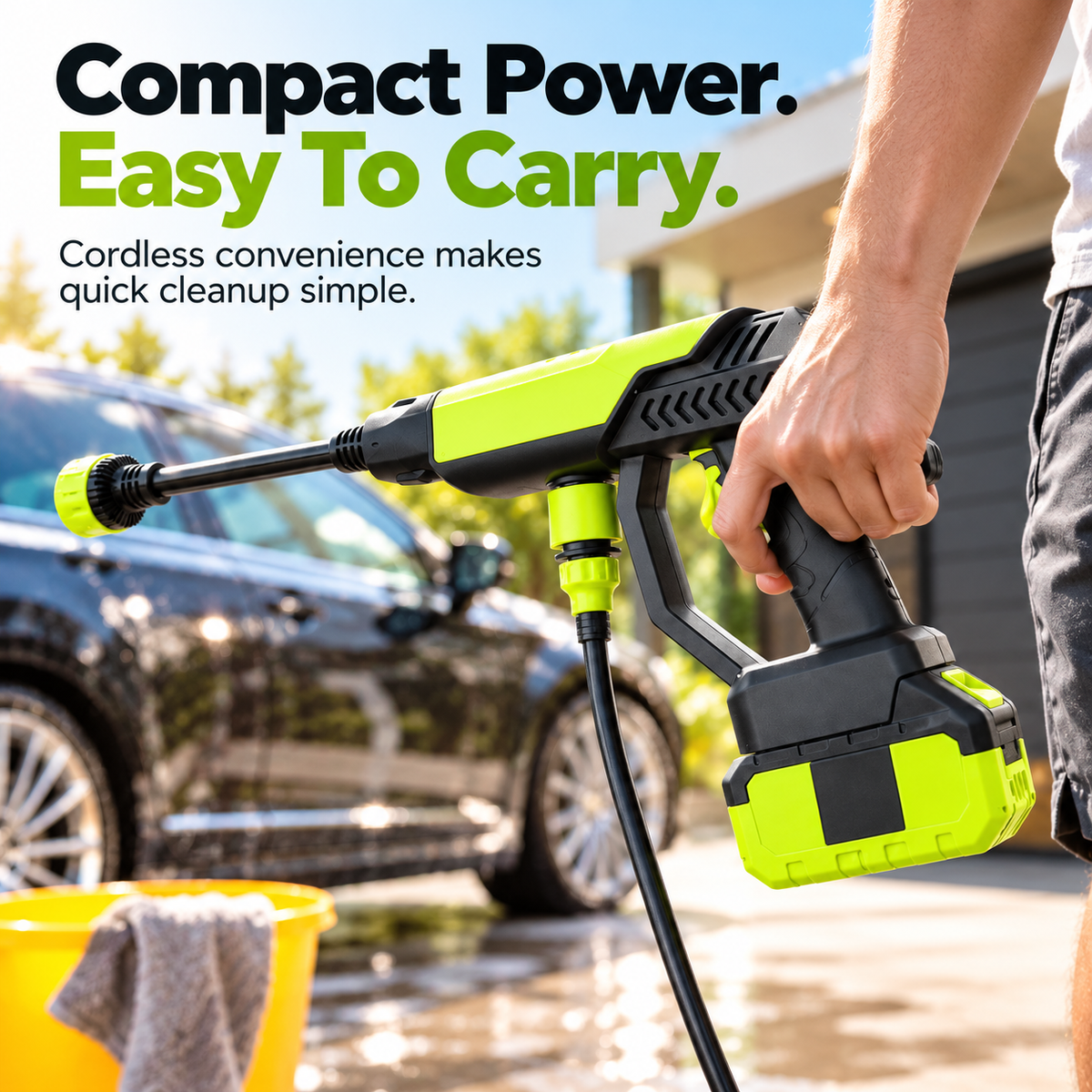 🚗 Portable Cordless Pressure Washer Gun™ – Powerful Car Wash & Outdoor Cleaning Made Easy!