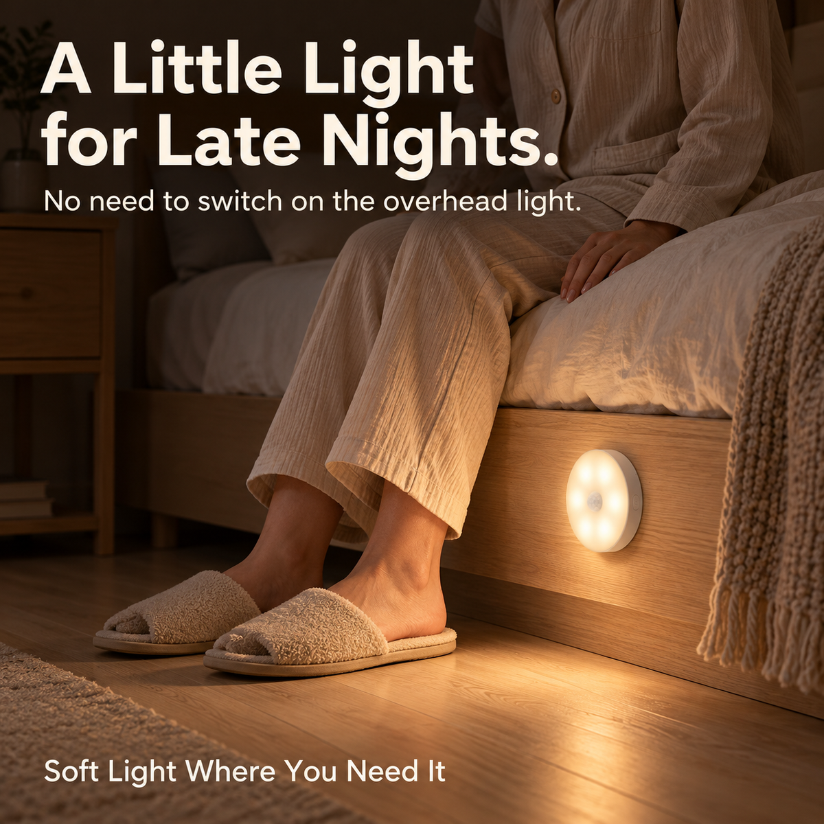 Rechargeable Motion Sensor Night Light – Magnetic Mount & 3 Light Colors - 3